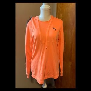 VS PINK Neon Orange Hoodie - Sz XS